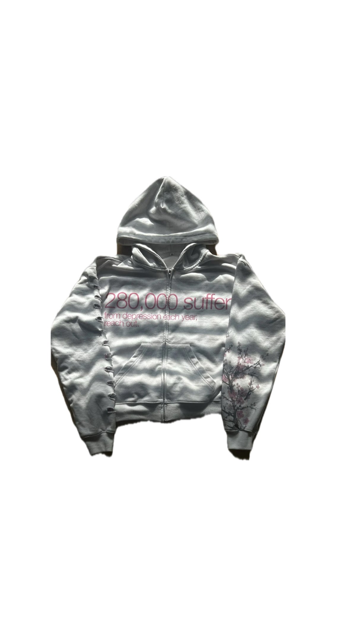 Blossom flannel frame hoodie.