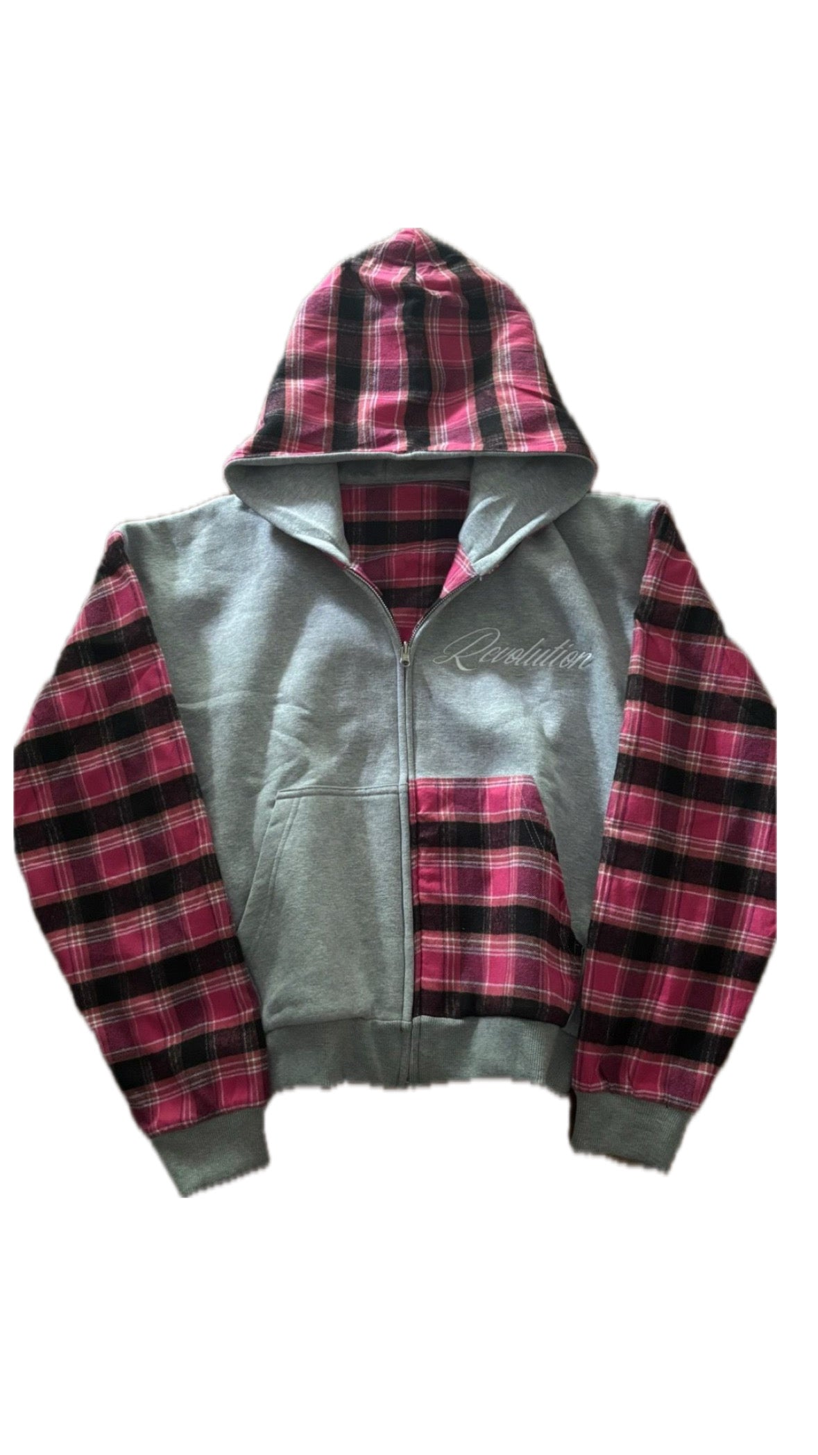 Inverse reversible zip up.