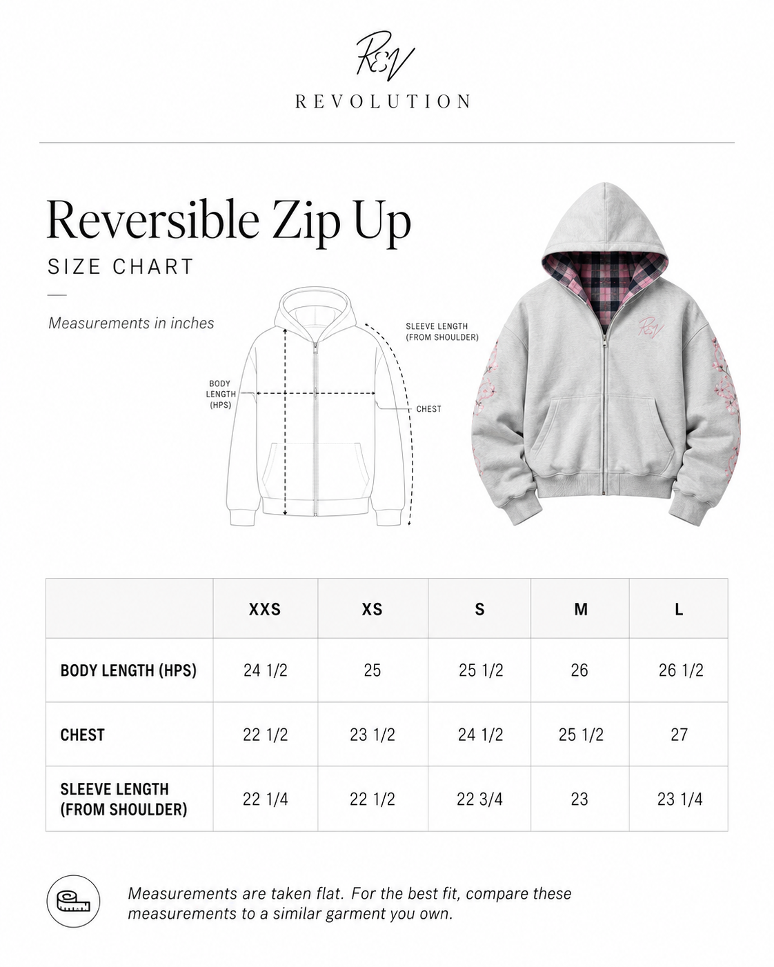 Reversible zip up